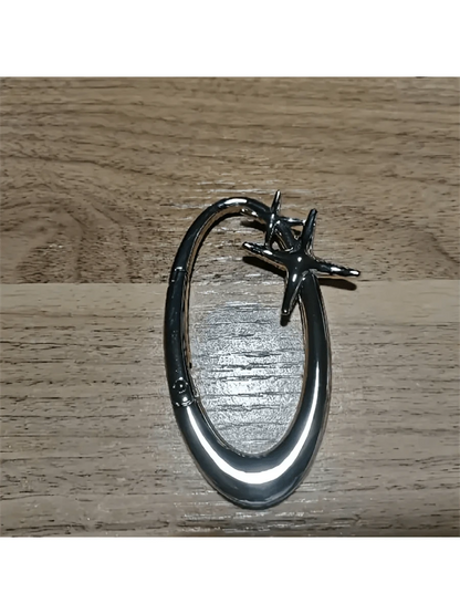 Chic Star Oval Keychain- Zinc Alloy Perfect For Bags & Waist Accessories Ideal For Outdoor Adventures Gifts For Women Valentines