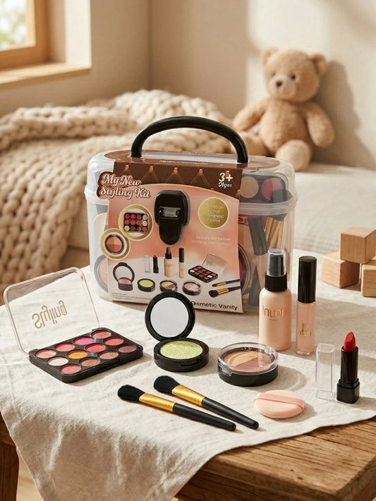 Children's And Little Girl's Cosmetic Set Toy, Children's Makeup, Toy Simulation Makeup (Not Real Cosmetics), Children's Costic Setme, Toys Suitable For Girls Aged 3+, Girls' Hobby Cultivation, Ideal