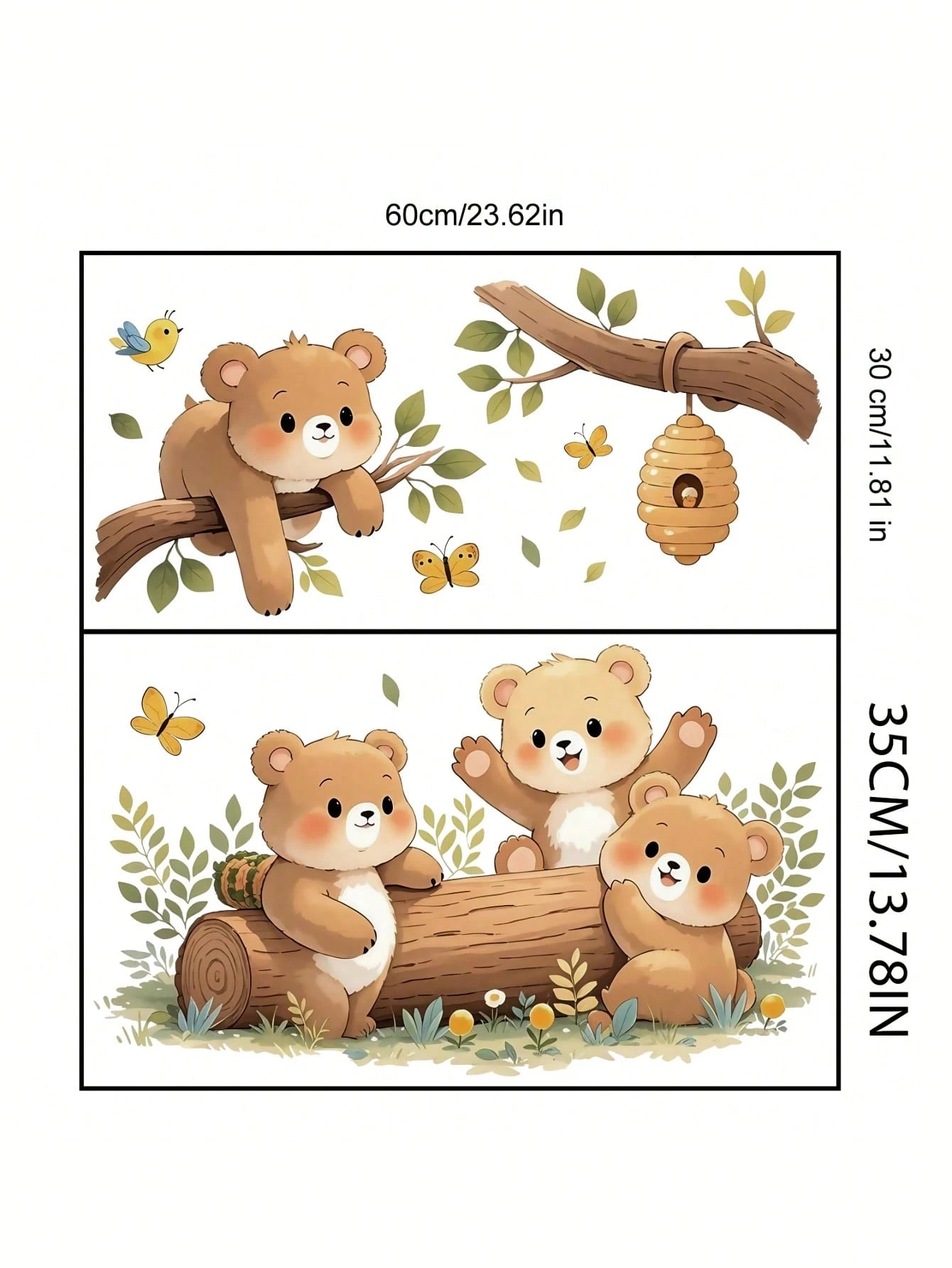 Children's Bedroom Cartoon Wall Stickers Self-Adhesive Wardrobe Door Renewal Stickers Cabinet Wall Playful Decor Stickers