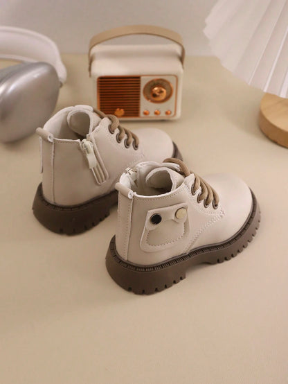 Children's Boots, Unisex, Autumn/Winter New Style, Zipper & Lace-Up, Fashionable & Elegant, Lightweight & Comfortable, Suitable For Outdoor Hiking. Boots