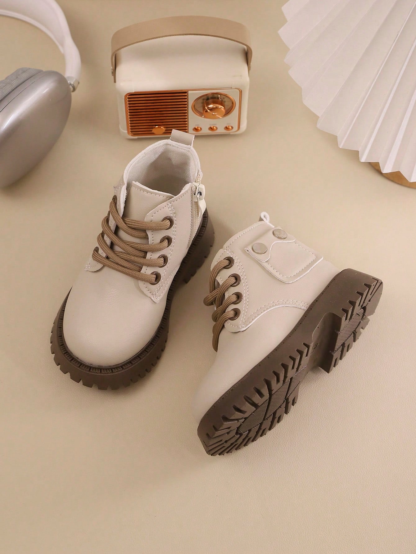 Children's Boots, Unisex, Autumn/Winter New Style, Zipper & Lace-Up, Fashionable & Elegant, Lightweight & Comfortable, Suitable For Outdoor Hiking. Boots