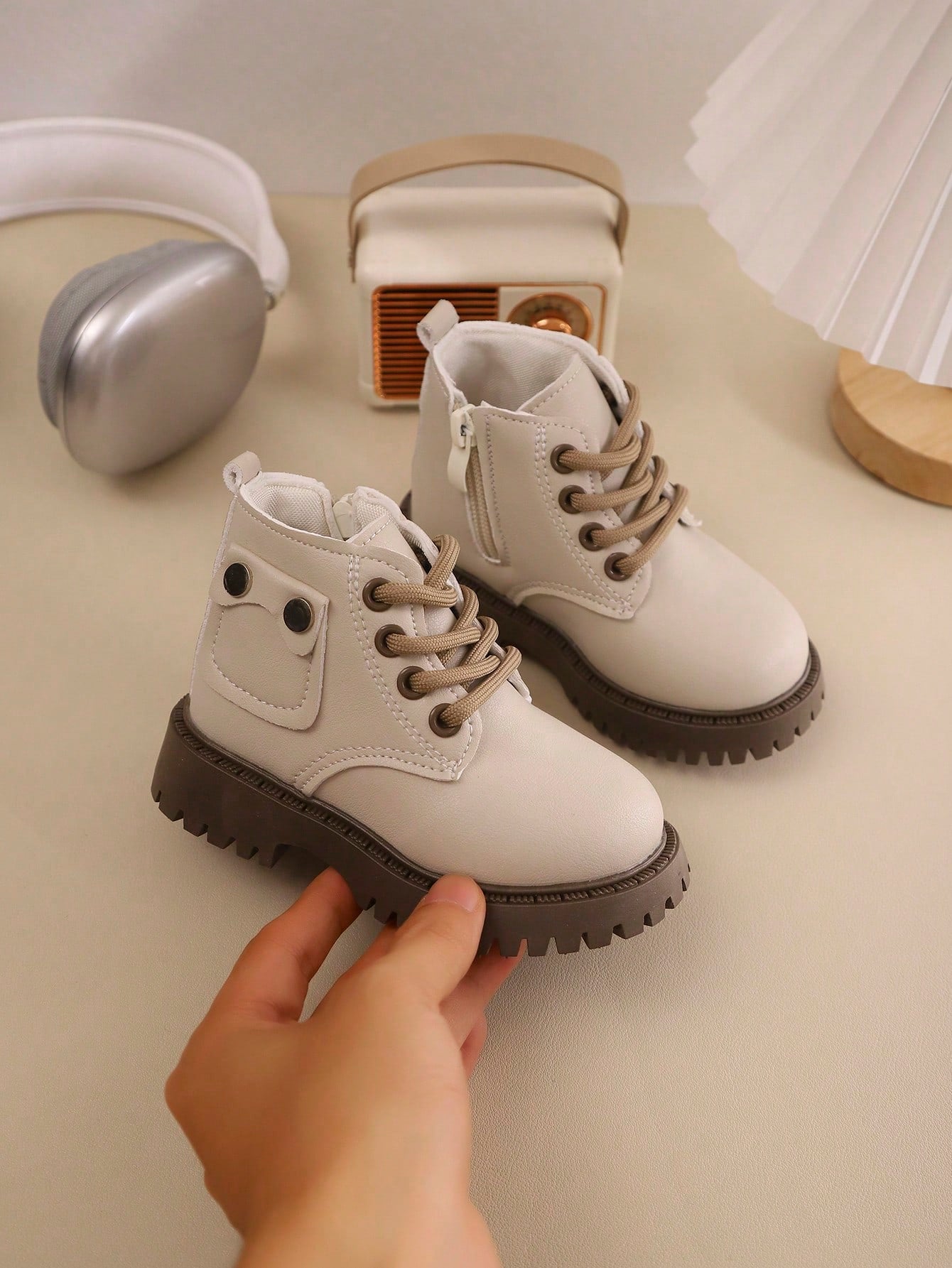 Children's Boots, Unisex, Autumn/Winter New Style, Zipper & Lace-Up, Fashionable & Elegant, Lightweight & Comfortable, Suitable For Outdoor Hiking. Boots