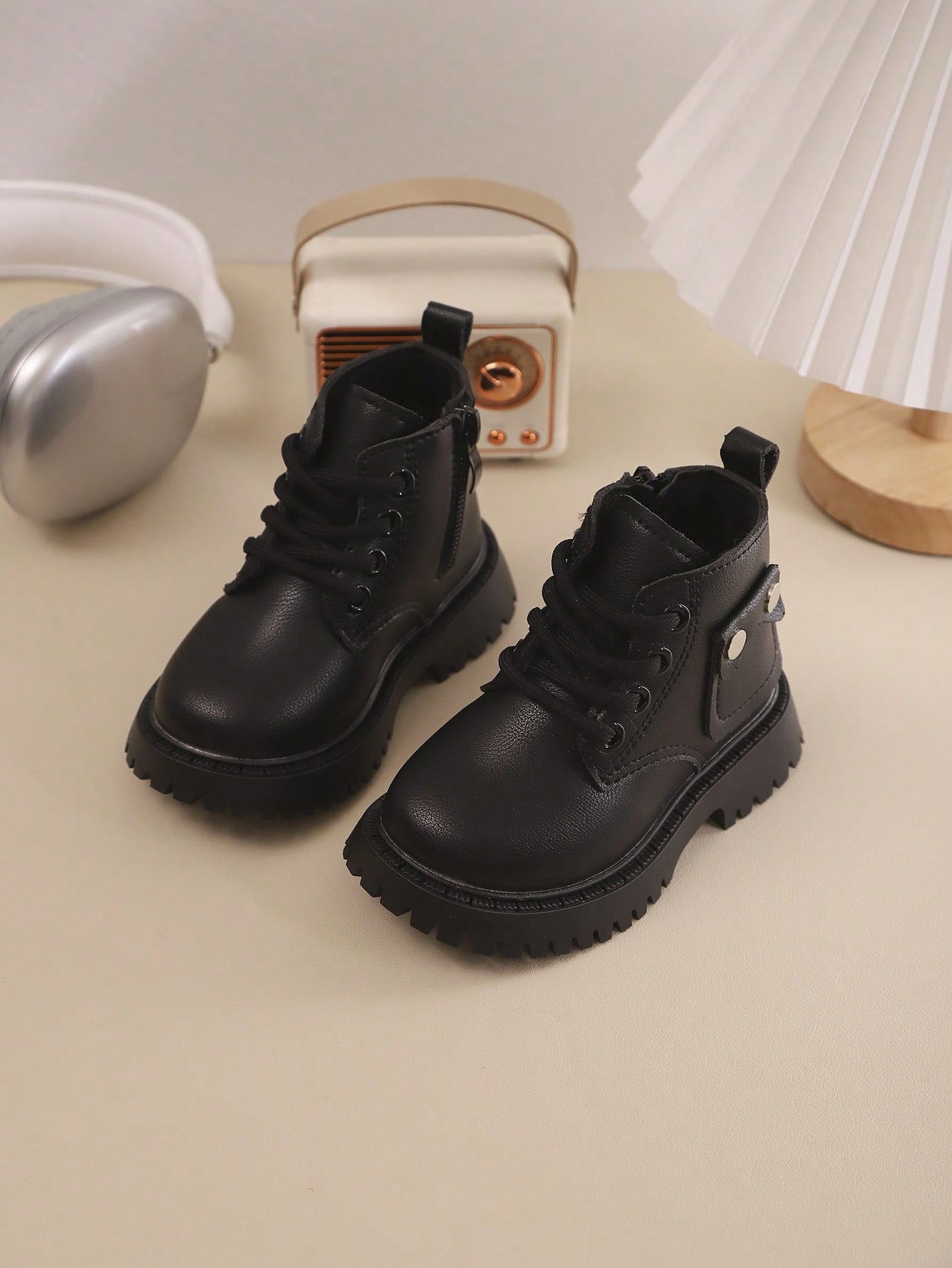 Children's Boots, Unisex, Autumn/Winter New Style, Zipper & Lace-Up, Fashionable & Elegant, Lightweight & Comfortable, Suitable For Outdoor Hiking. Boots