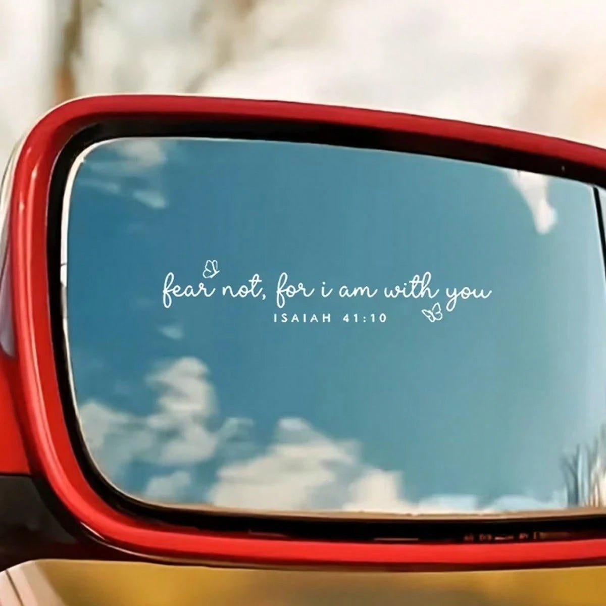 Christian Car Decal Fear Not For I Am With You Sticker- Isaiah 41 10 Bible Verse Vinyl Water Cup Stickers, Computer Notebook Stickers, Car Stickers, Glass Window Stickers, Car Decals