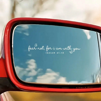 Christian Car Sticker "Do Not Be Afraid, For I Am With You"- Isaiah 41:10 Bible Verse Vinyl Sticker, Suitable For Cars, Motorcycles, Computers, Windows And Walls, Holiday Decoration, Christmas Gift