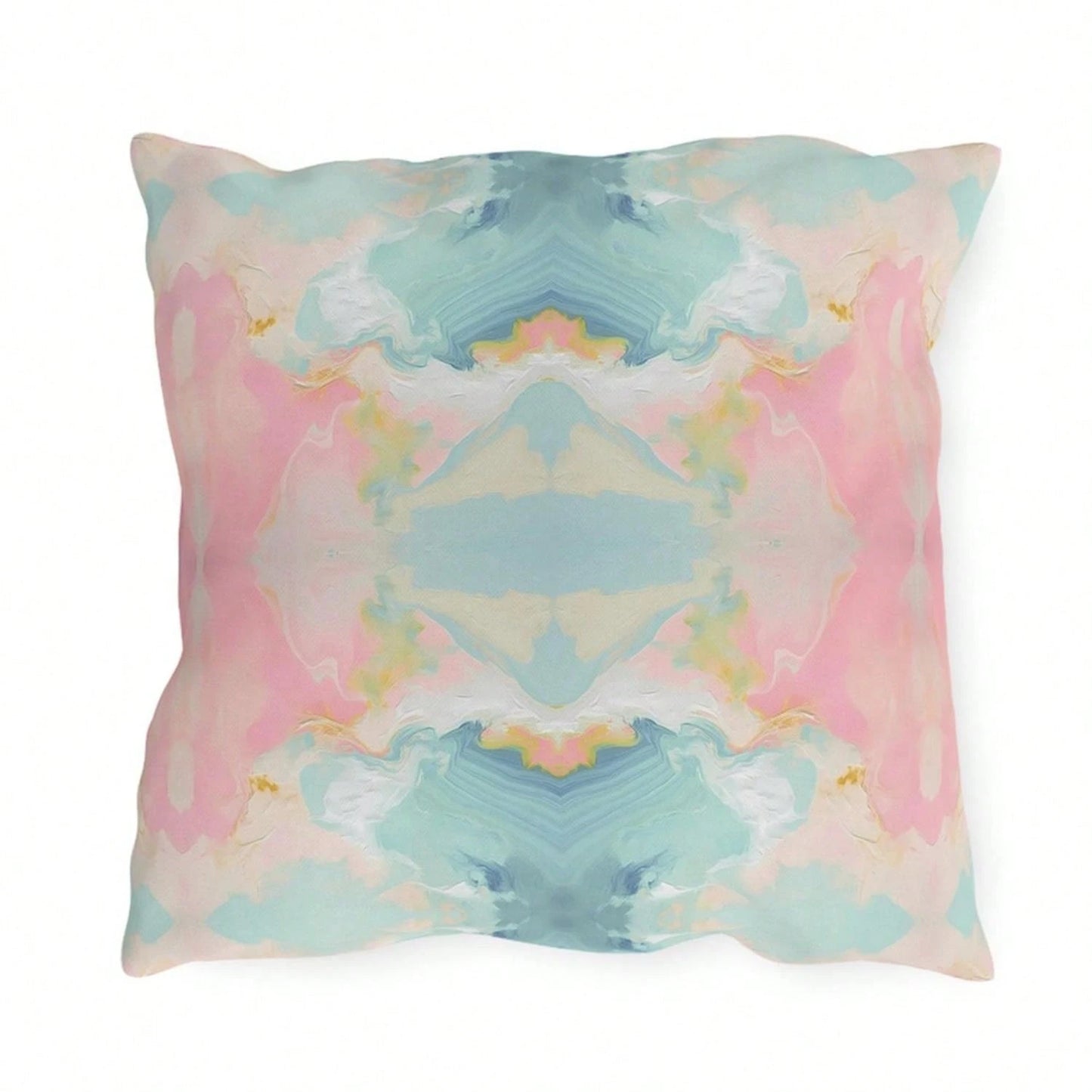 CKnight [Room Decor Pillow]Abstract Art OUTDOOR Pillow Mirrored Patio Decor Blush Pink Blue Garden Pillows Balcony Modern Swimming Pool Lumbar Swing Pillows Designer