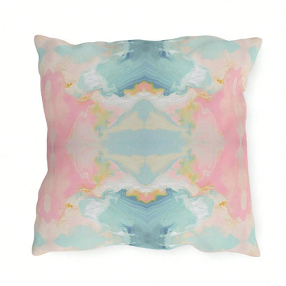 CKnight [Room Decor Pillow]Abstract Art OUTDOOR Pillow Mirrored Patio Decor Blush Pink Blue Garden Pillows Balcony Modern Swimming Pool Lumbar Swing Pillows Designer