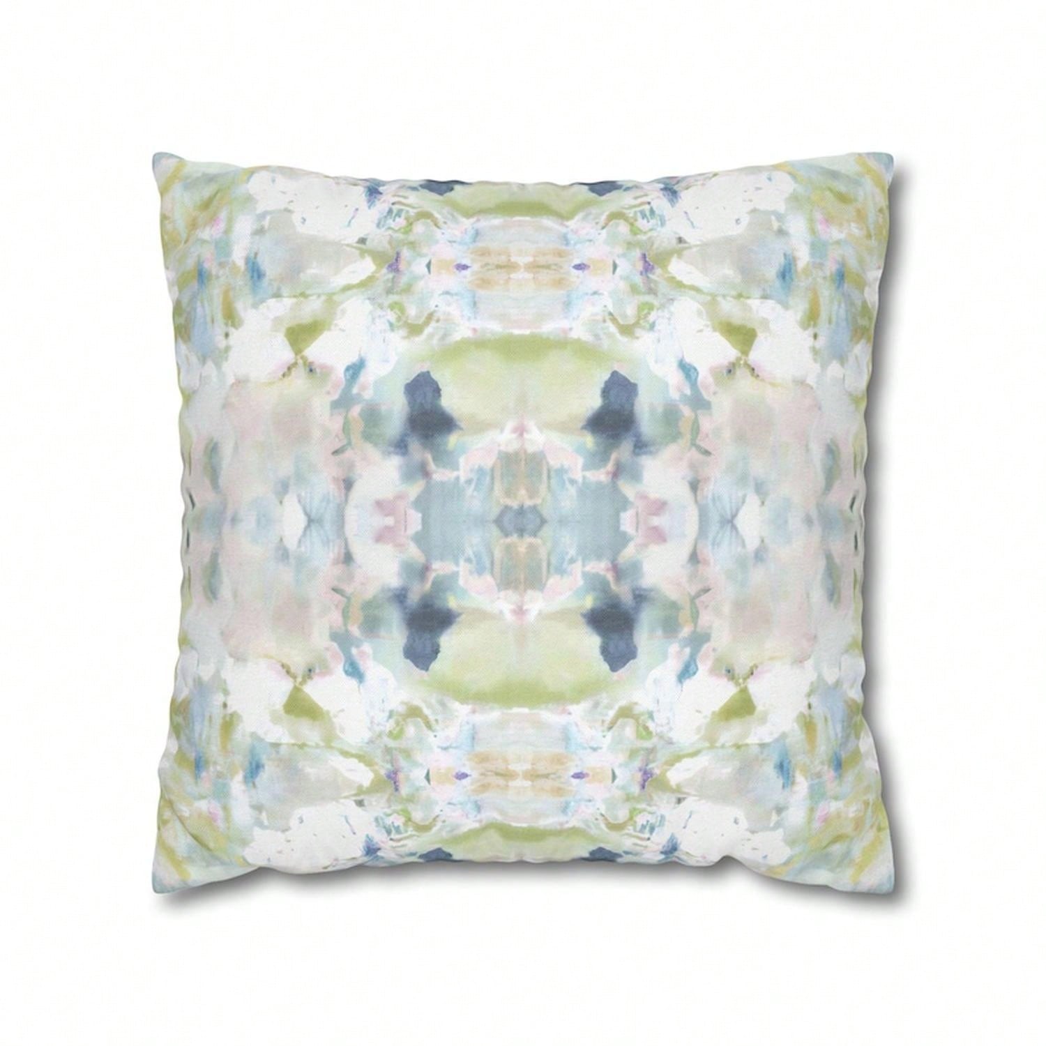CKnight [Room Decor Pillow]Mirrored Art Throw Pillow Cover Blush Sage Green Watercolor Pillow Case Abstract Art Home Decor College Gi Bedroom Impressionist Modern