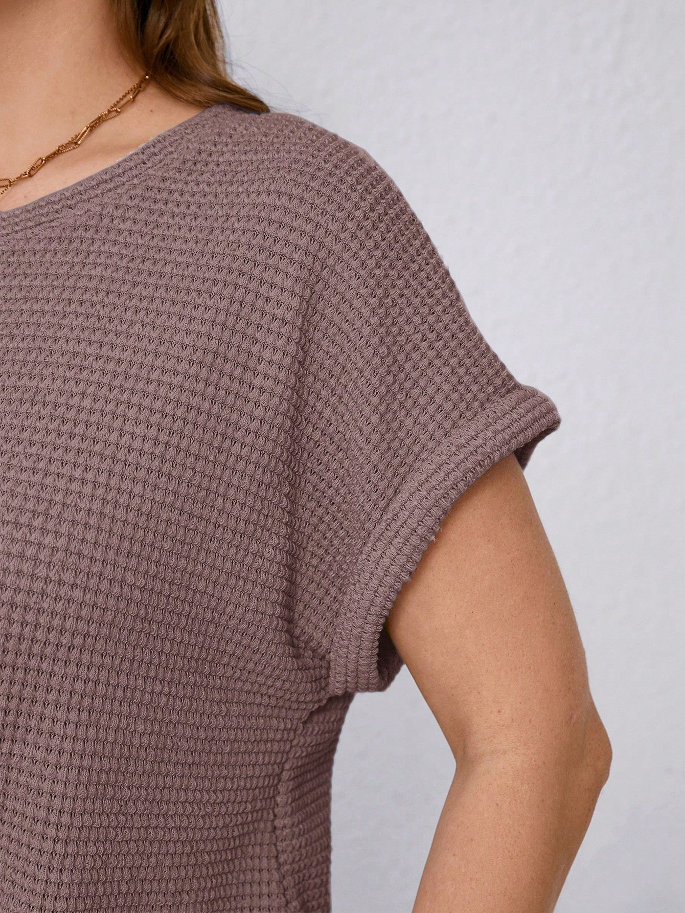 Clasi Plus Size Plain Simple Casual Round Neck Short Sleeve T-Shirt