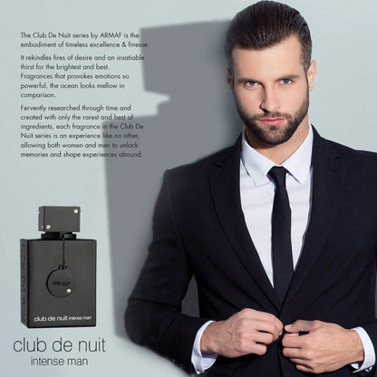 Club De Nuit Intense Man By Armaf EDT 3.6oz/105ml Spray For Men- Long-Lasting Sophisticated Masculine Fragrance With Bold Lemon, Birch & Musk Notes| Premium Arabian Luxury Cologne| Iconic Complimen