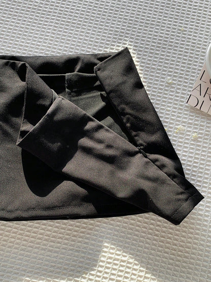 Comfortcana Ladies' Summer Casual Solid Color Low Waist Mini Skirt