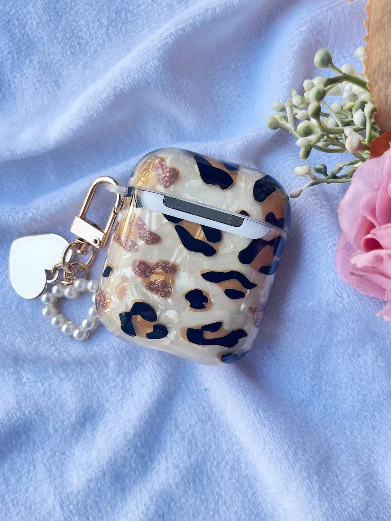 Compatible With AirPods 4 Pro 3 Protective Case Shell Pattern Leopard Print Gold Apple Bluetooth Earphone Case With Keychain For AirPods 1/2 Soft Shell For AirPods Pro 2 3rd Generation Earphone Case