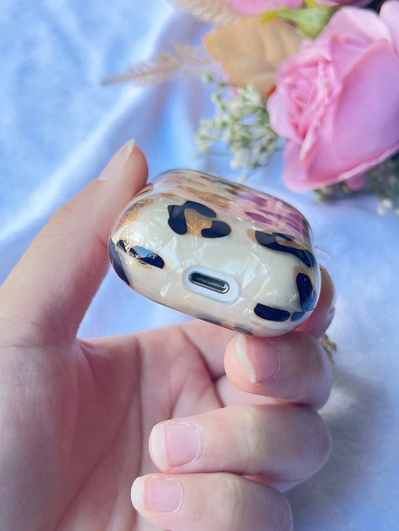 Compatible With AirPods 4 Pro 3 Protective Case Shell Pattern Leopard Print Gold Apple Bluetooth Earphone Case With Keychain For AirPods 1/2 Soft Shell For AirPods Pro 2 3rd Generation Earphone Case