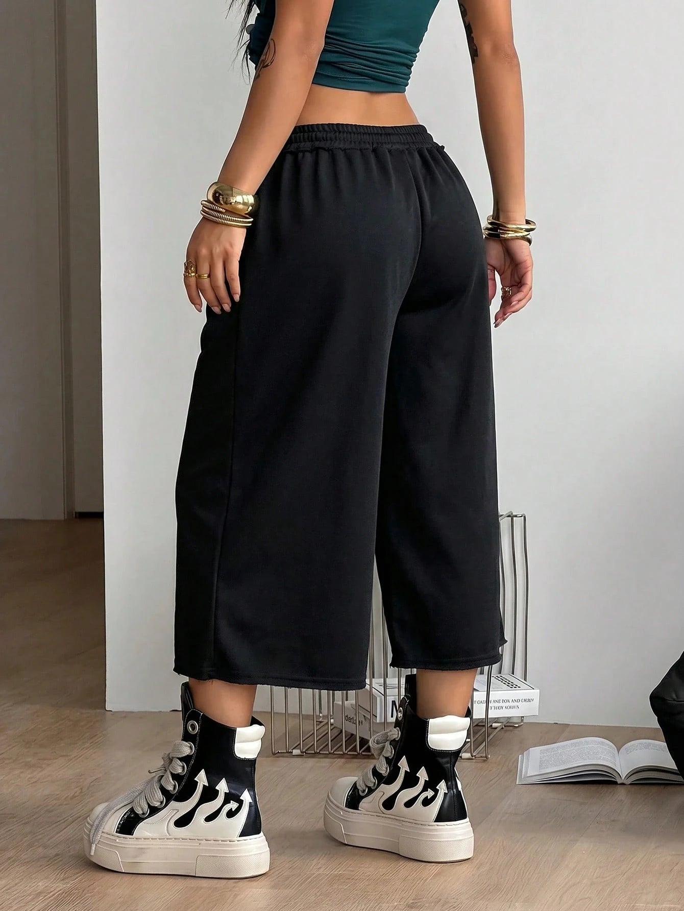 Coolane Summer Outfits For Women Streetwear Casual Vintage Sportswear Going Out Black Shorts,For Sporty,Gym,Run