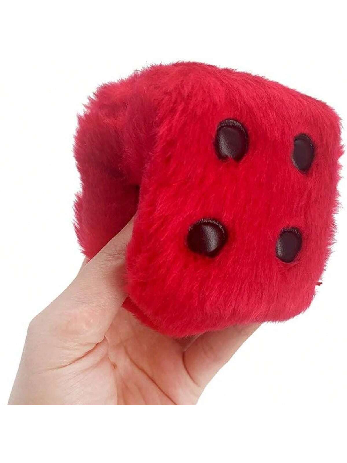 Couple Fuzzy Dice With Leather Dots Retro Car Mirror Hanging Accessories For Car Decoration