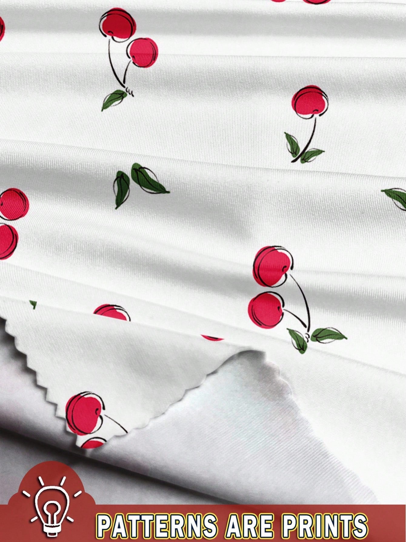 CovetEZ Casual Minimalist Low Waist Straight Leg Pants For Women, Suitable For Summer, Home Wear, Cherry Print, Cute