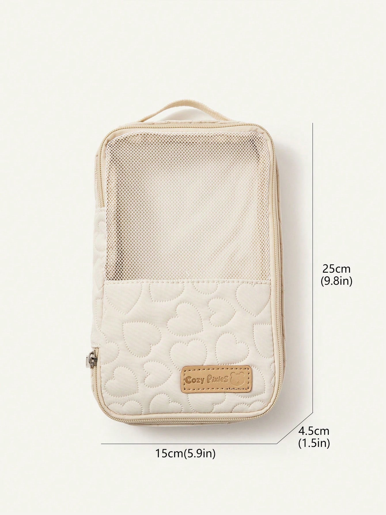 Cozy Pixies Beige Baby Diaper Bag, For Diaper And Outfit Storage, Can Be Placed In Mommy Bag