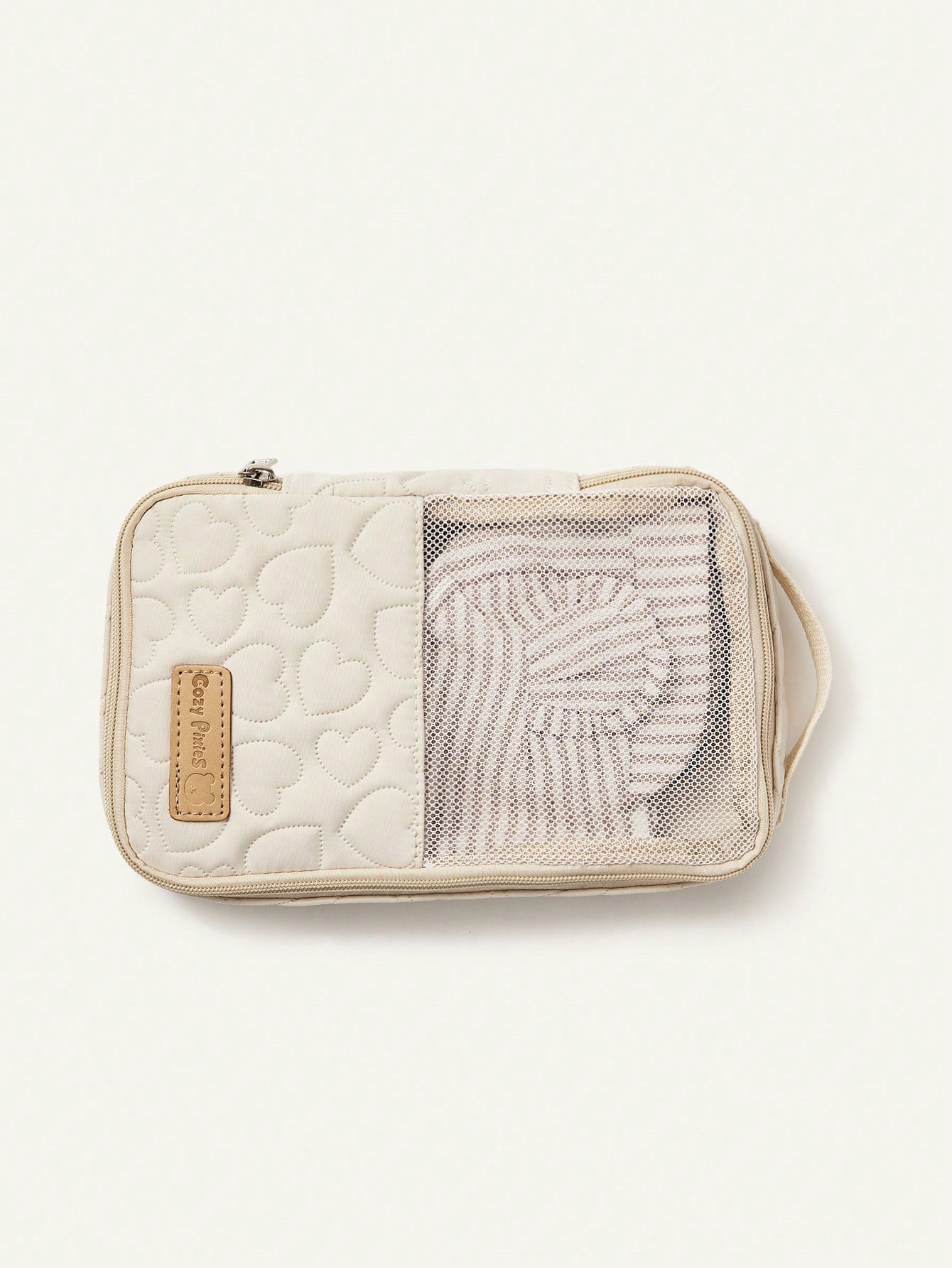 Cozy Pixies Beige Baby Diaper Bag, For Diaper And Outfit Storage, Can Be Placed In Mommy Bag