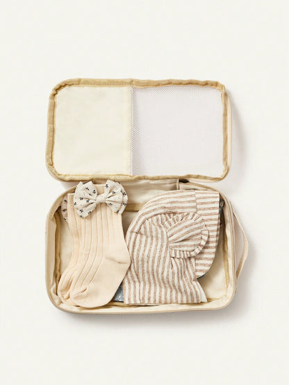 Cozy Pixies Beige Baby Diaper Bag, For Diaper And Outfit Storage, Can Be Placed In Mommy Bag