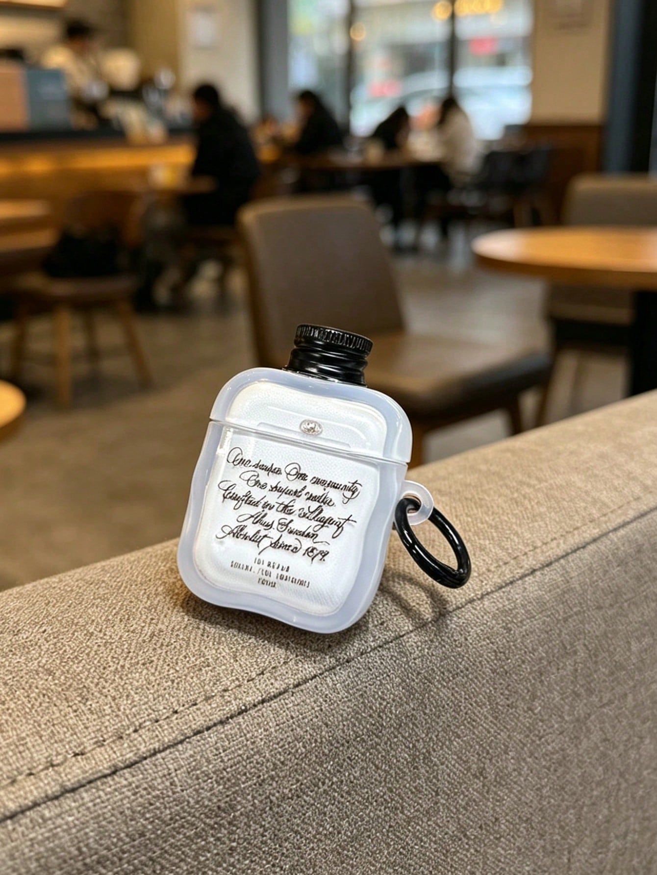 Creative Wine Bottle Letter With Lid Earphone Case Protective Cover Pro2 Wine Bottle Shape Matte Transparent Compatible With Apple Models Apple 1/2 Generation, PRO, 3 Generation, PRO 2, 4 Generation