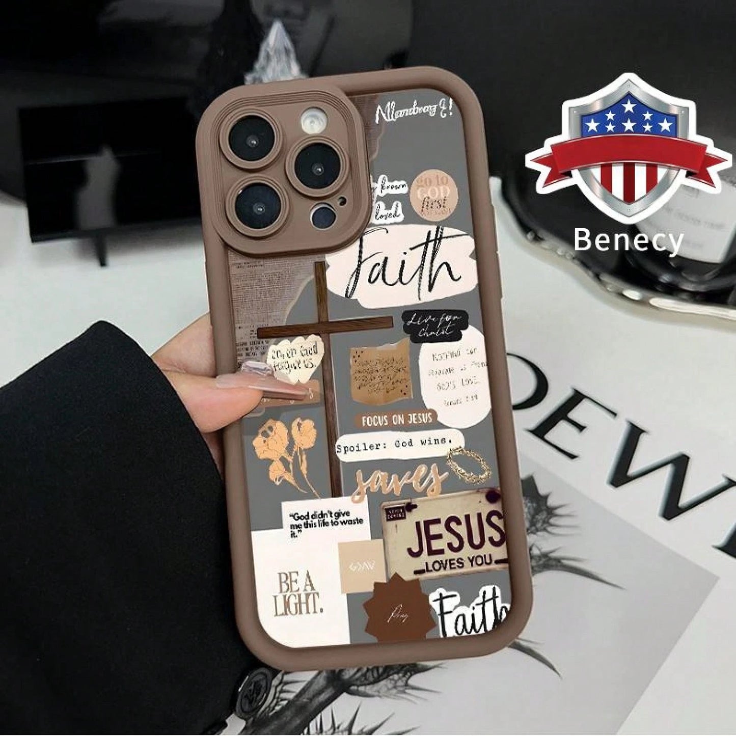 Cross Bible Design Pattern Case For IPhone 16 15 14 Pro Max 13 12 11 XR XS Plus E Soft TPU Bumper Drop Protection Rugged Durable Back Cover For Boy,Suitable For IPhone17 Air