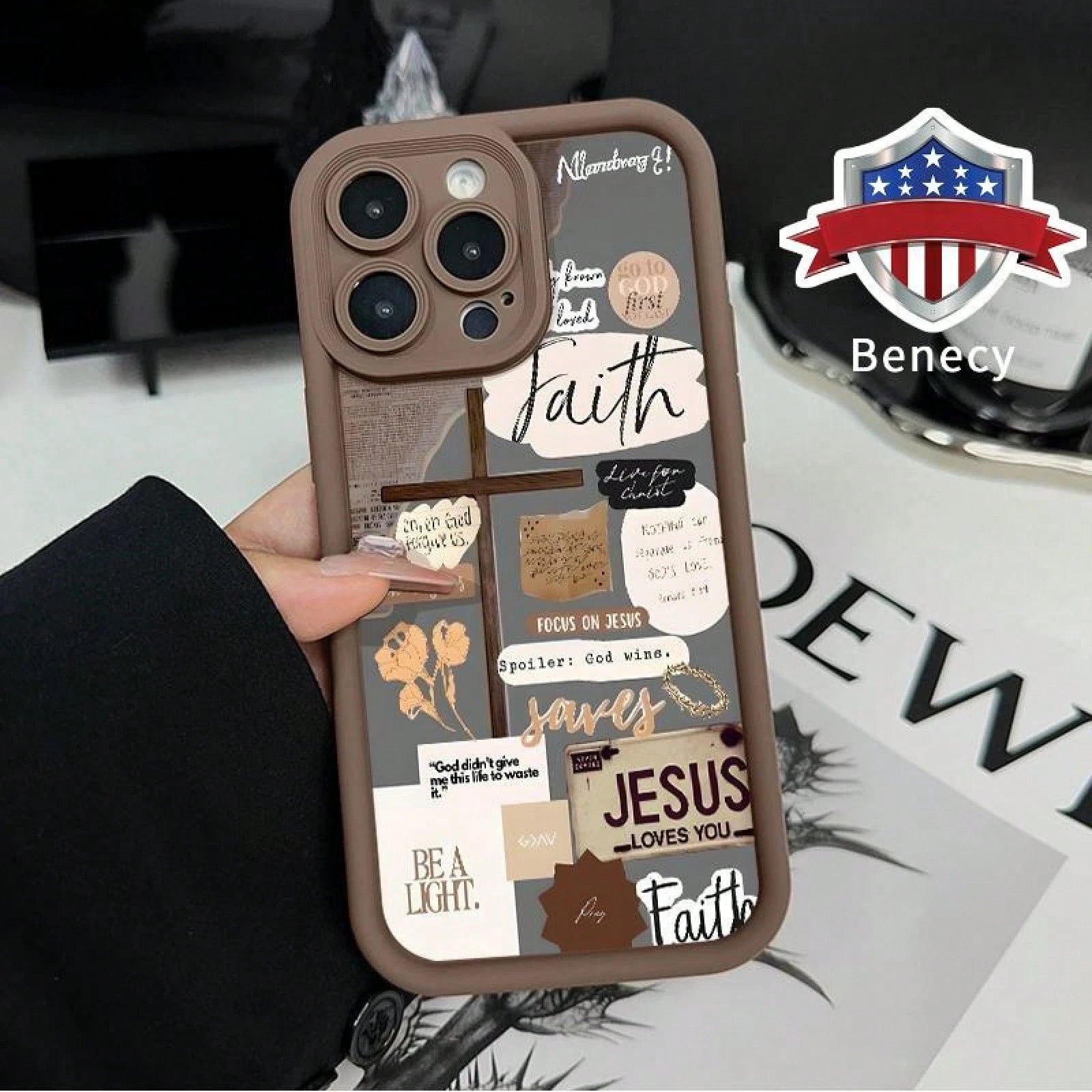 Cross Bible Design Pattern Case For IPhone 16 15 14 Pro Max 13 12 11 XR XS Plus E Soft TPU Bumper Drop Protection Rugged Durable Back Cover For Boy,Suitable For IPhone17 Air