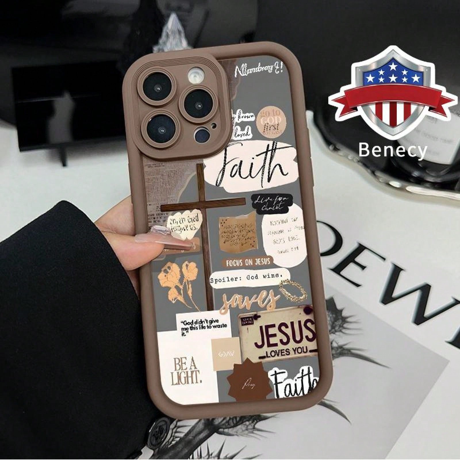 Cross Bible Design Pattern Case For IPhone 16 15 14 Pro Max 13 12 11 XR XS Plus E Soft TPU Bumper Drop Protection Rugged Durable Back Cover For Boy,Suitable For IPhone17 Air