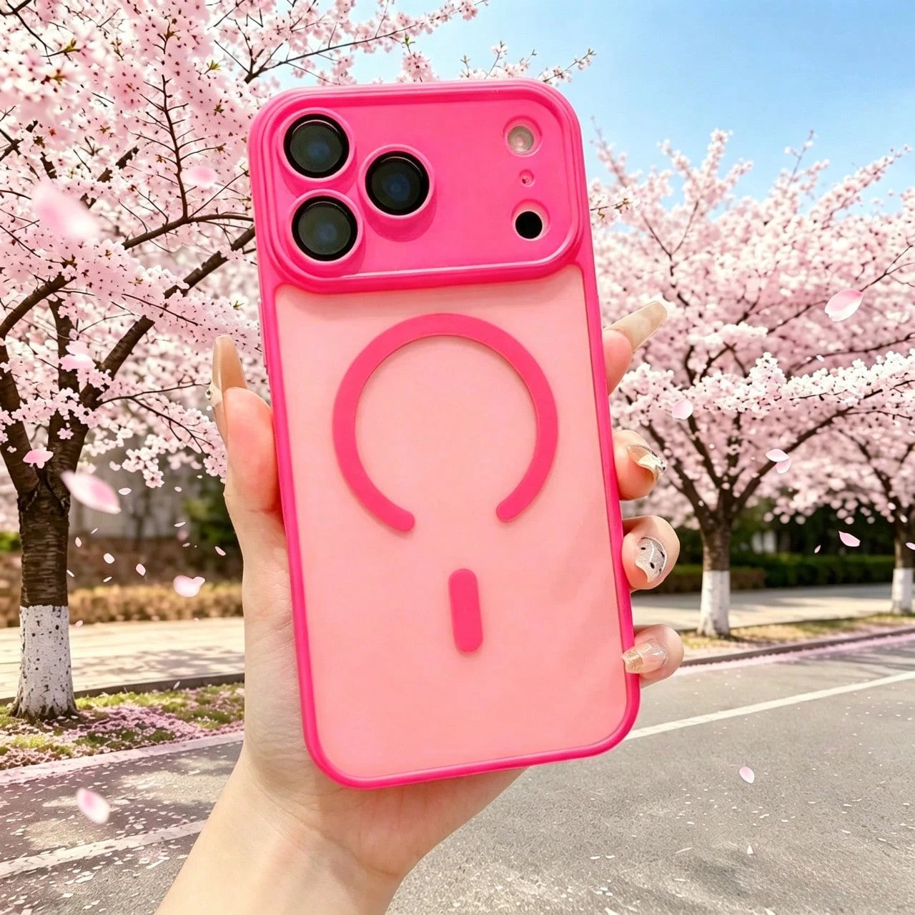 CteGlodrix Sexy Red, Hot Red, Charming Red, Unique Red, Seductive Red, Distinctive Red, Full Coverage Magnetic Phone Case With Built-In Lens Film And Precise Cutouts, Compatible With IPhone 11/12/13/1
