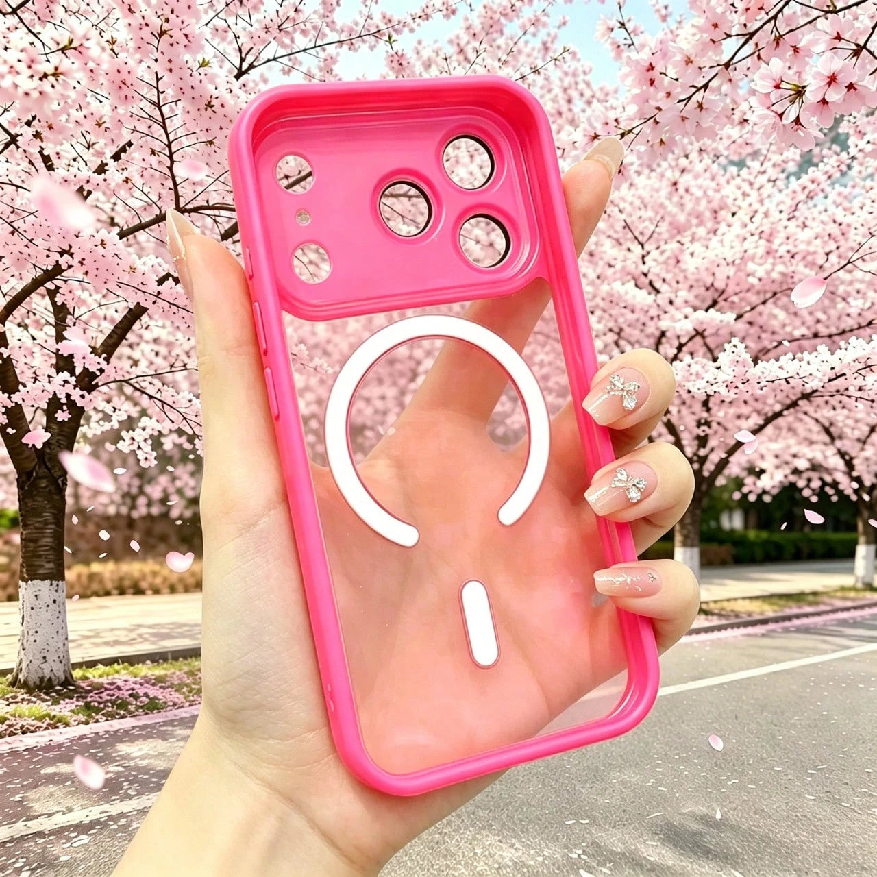 CteGlodrix Sexy Red, Hot Red, Charming Red, Unique Red, Seductive Red, Distinctive Red, Full Coverage Magnetic Phone Case With Built-In Lens Film And Precise Cutouts, Compatible With IPhone 11/12/13/1