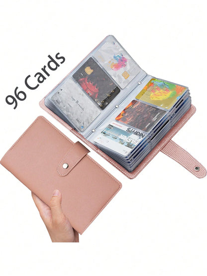 Custom Business Card Book Holder Name Card Organizer Professional Office Journal Namecard Holder Organizer Holds 96Cards Black Pink Credit Card Holder Case Snap Closure Business ID Card Organizer Pouc