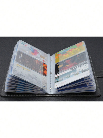 Custom Business Card Book Holder Name Card Organizer Professional Office Journal Namecard Holder Organizer Holds 96Cards Black Pink Credit Card Holder Case Snap Closure Business ID Card Organizer Pouc