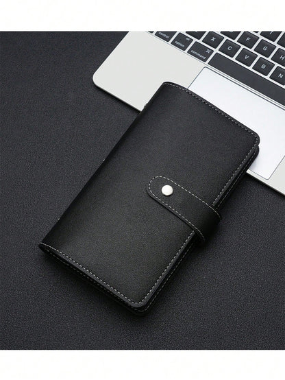 Custom Business Card Book Holder Name Card Organizer Professional Office Journal Namecard Holder Organizer Holds 96Cards Black Pink Credit Card Holder Case Snap Closure Business ID Card Organizer Pouc