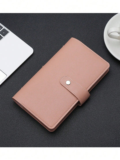Custom Business Card Book Holder Name Card Organizer Professional Office Journal Namecard Holder Organizer Holds 96Cards Black Pink Credit Card Holder Case Snap Closure Business ID Card Organizer Pouc