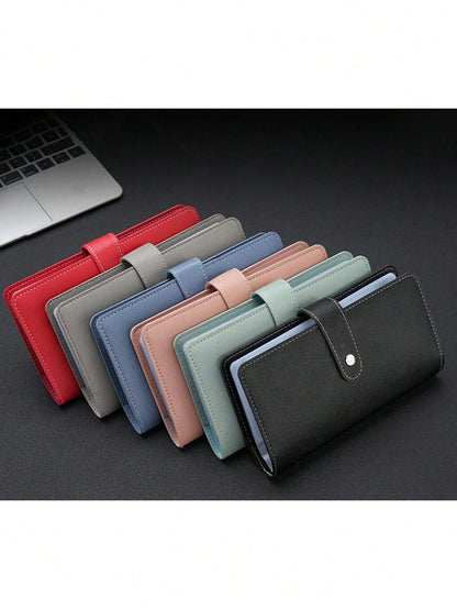 Custom Business Card Book Holder Name Card Organizer Professional Office Journal Namecard Holder Organizer Holds 96Cards Black Pink Credit Card Holder Case Snap Closure Business ID Card Organizer Pouc