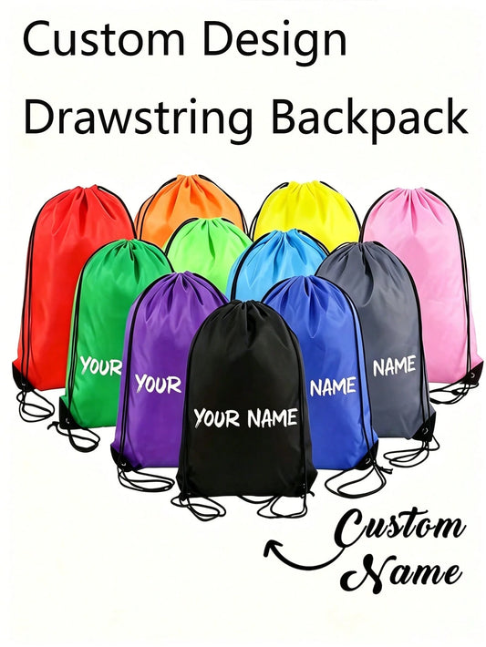 Custom Design Drawstring Backpack,Personalized Bags With Your Logo,Customized Drawstring Backpack Bulk String Bag,Large Capacity Bags,For Everyday Use
