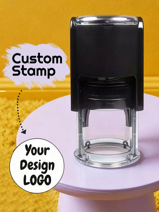 Custom Round Logo Design Stamp, Personalized Stamps Self Inking, Customizable Business Stamp, Clear & Crisp Impressions, Wedding Stamp And More, Suitable For Her/Him, Couple, Family, Make Them Holiday