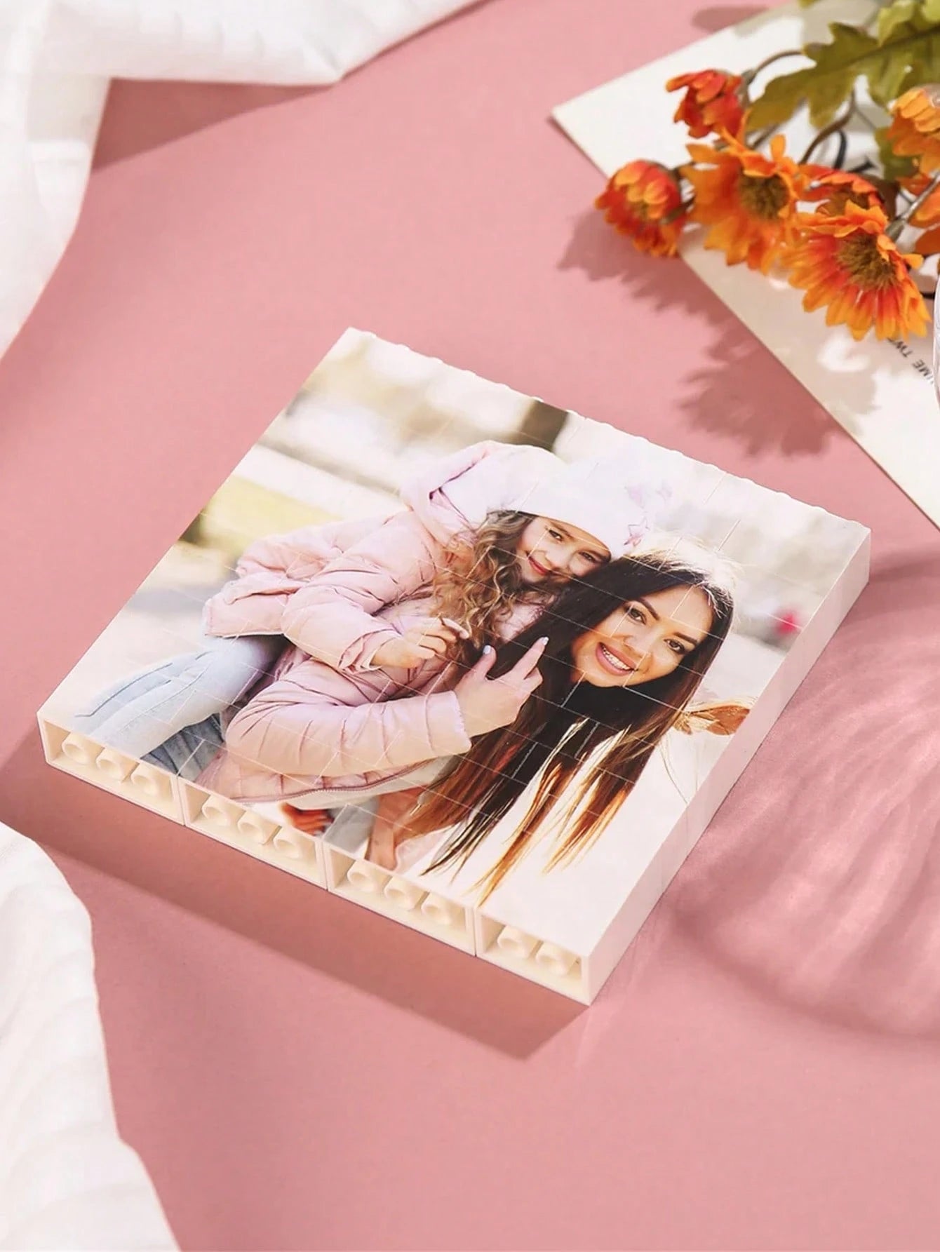 Customizable Photo Puzzle, Personalized Picture Blocks, Colorful Photo Jigsaw Puzzle, Decorative Memory Gift, Christmas, New Year, Valentine's Day, Anniversary Gift Ornamental Exquisite, Stylish, Fash