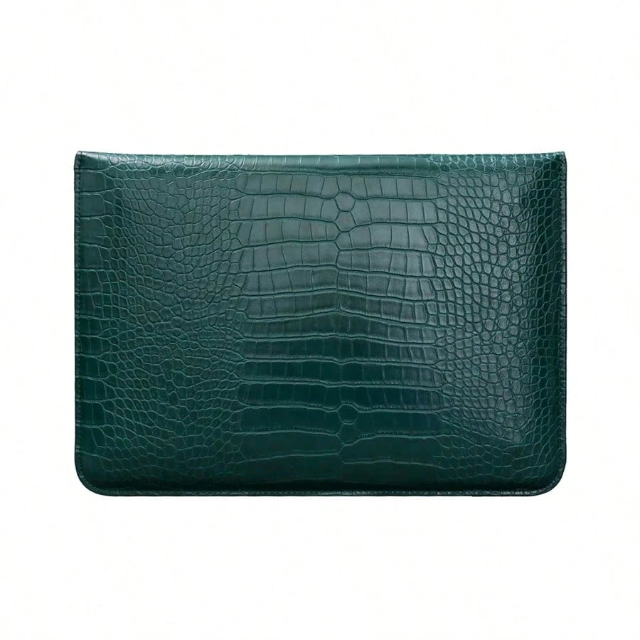 Customized Initial Letters Crocodile Pattern PU Leather Men Laptop Sleeve Bag For Air 13 Case 13.3 15.4 Pro Retina Personalized Women Sleeve Envelope PU Leather Laptop Sleeve Pouch Notebook Stand Cove