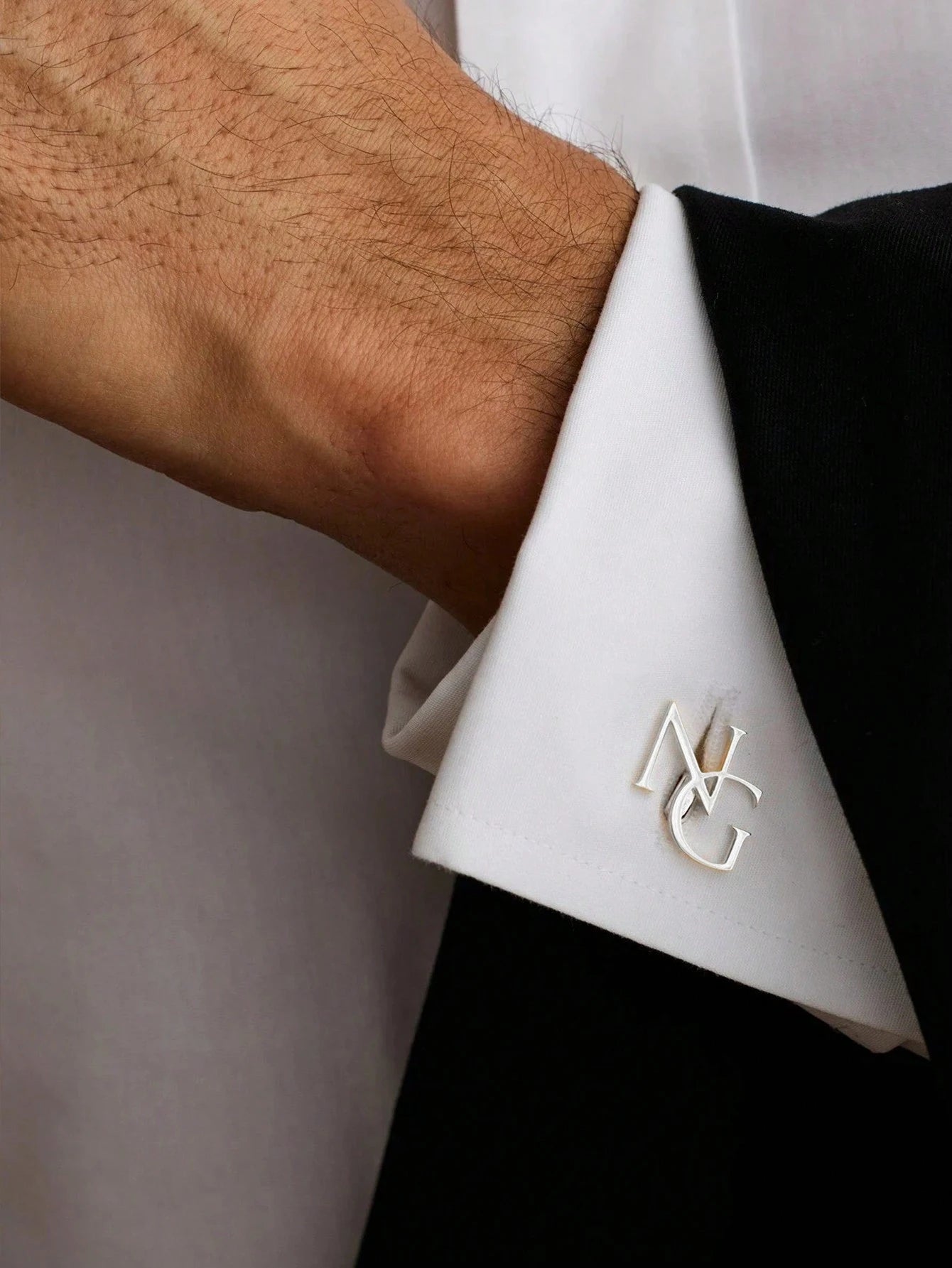 Customized Personalized, Groomsmen Wedding Cufflinks, Initial Cufflinks- Father's Day Gift, Brother's Gift, Stainless Steel, Graduation Ceremony, Millennium, Fashionable, Unisex, Casual, Unique, Fore