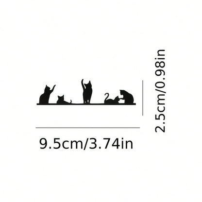 Cute And Naughty Little Cat Car Stickers- Rearview Mirror Stickers, Multi-Functional In One Device, Suitable For Girls As Gifts, Car Decoration, And Car Parts