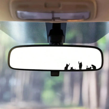 Cute And Naughty Little Cat Car Stickers- Rearview Mirror Stickers, Multi-Functional In One Device, Suitable For Girls As Gifts, Car Decoration, And Car Parts