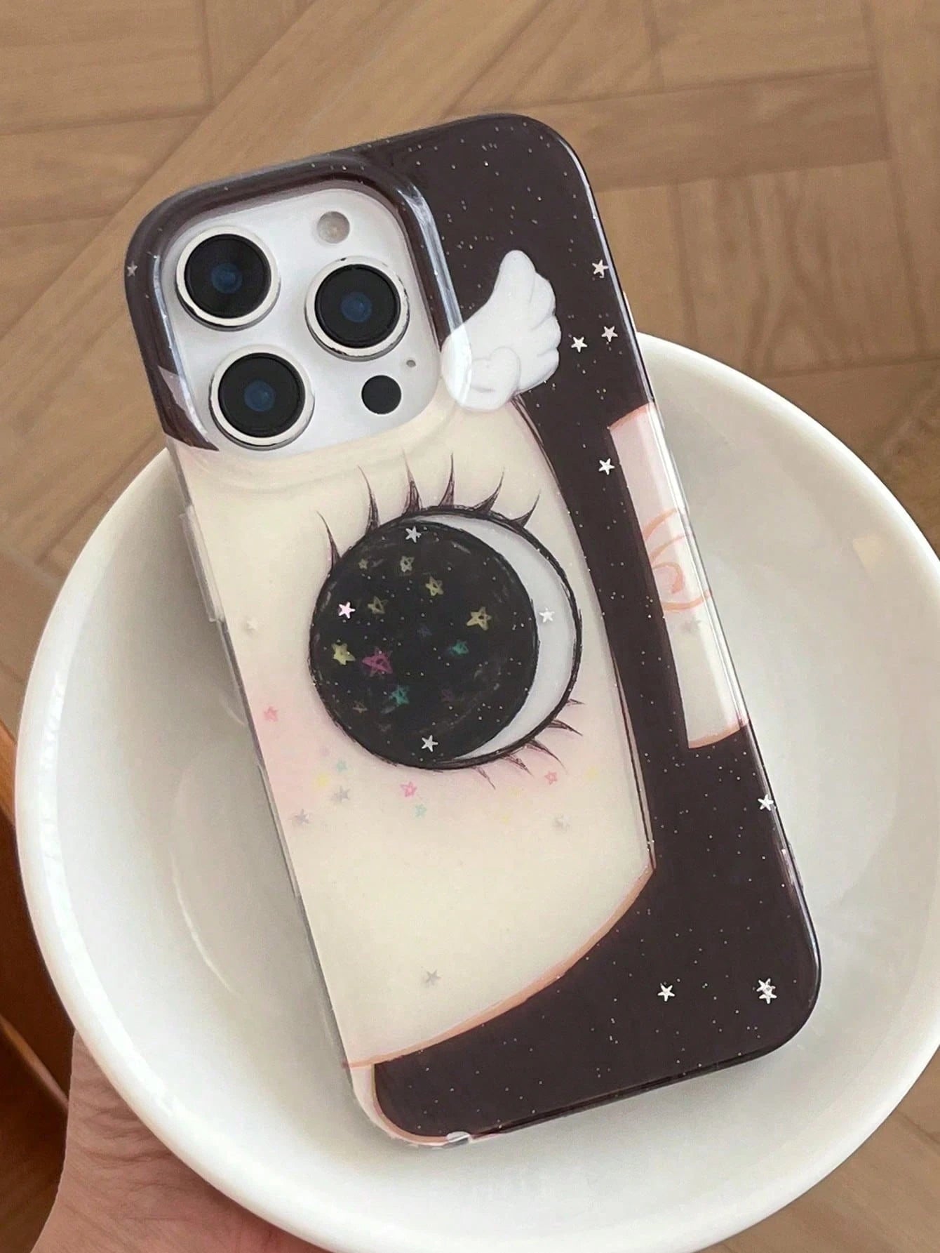 Cute Anime Fashion Phone Case 1pc Cute Cartoon Big Eye Pattern Personalized Phone Case, Fashionable Lolita Style Protective Cover, Compatible With IPhone17/IPhone17 ProMax/IPhone16 Pro Max/IPhone15 Pr
