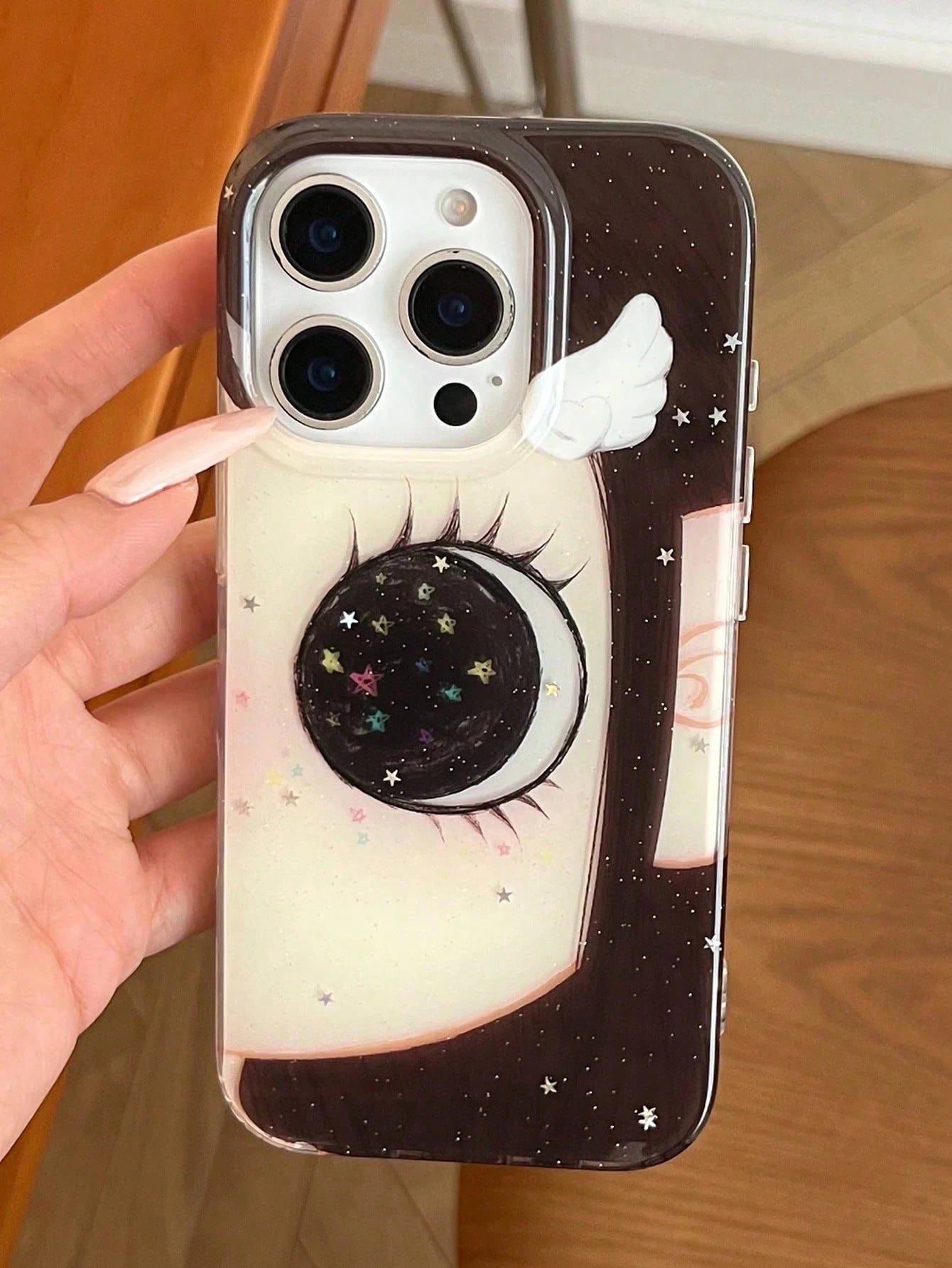 Cute Anime Fashion Phone Case 1pc Cute Cartoon Big Eye Pattern Personalized Phone Case, Fashionable Lolita Style Protective Cover, Compatible With IPhone17/IPhone17 ProMax/IPhone16 Pro Max/IPhone15 Pr