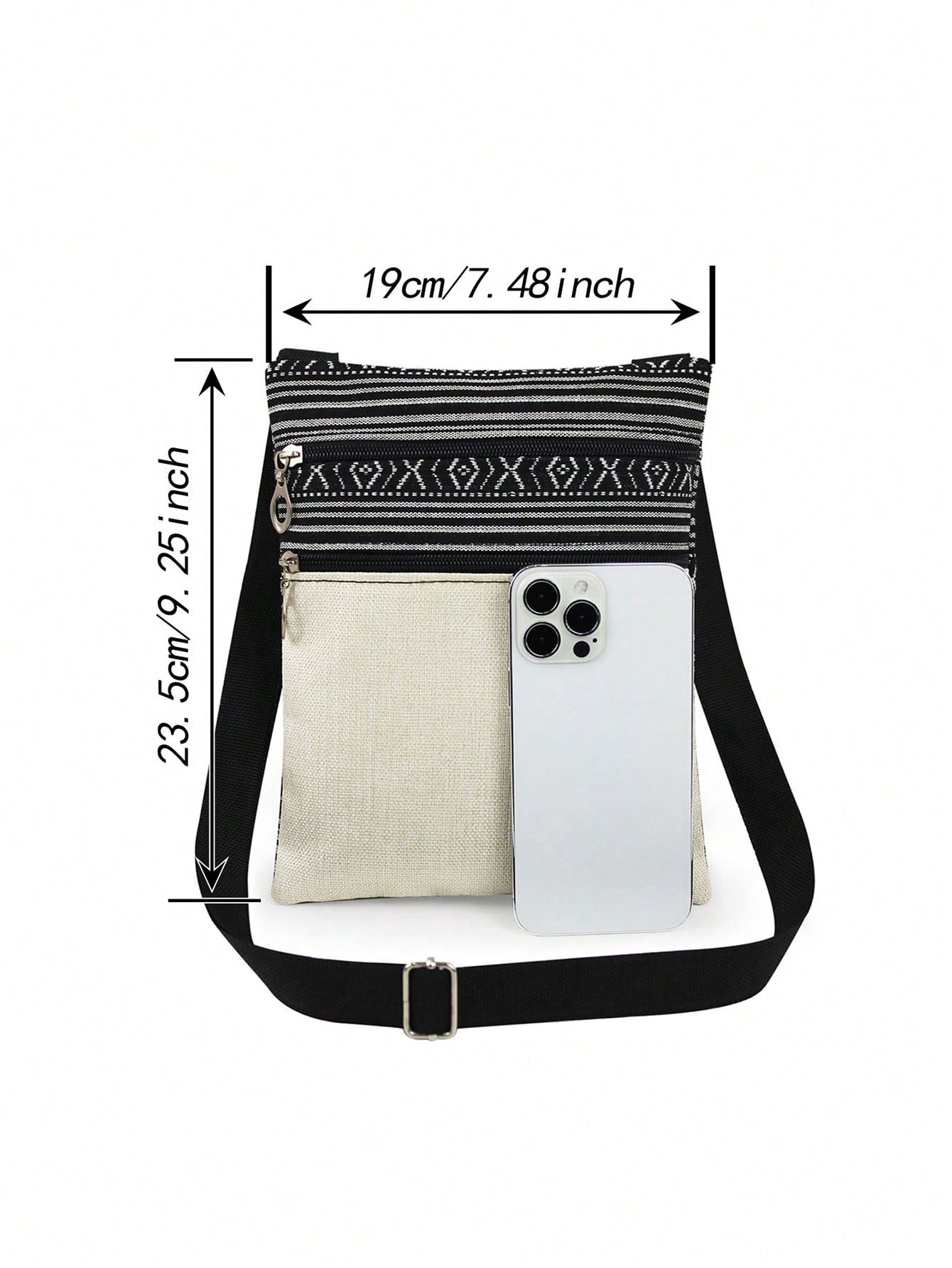 Cute Cartoon Black Cat Print Crossbody Bag, Reusable Shoulder Bag With Floral Animal Pattern, Adjustable Strap, Portable Messenger Bag, Party Gift For Cat Lovers, Purple, Kawaii