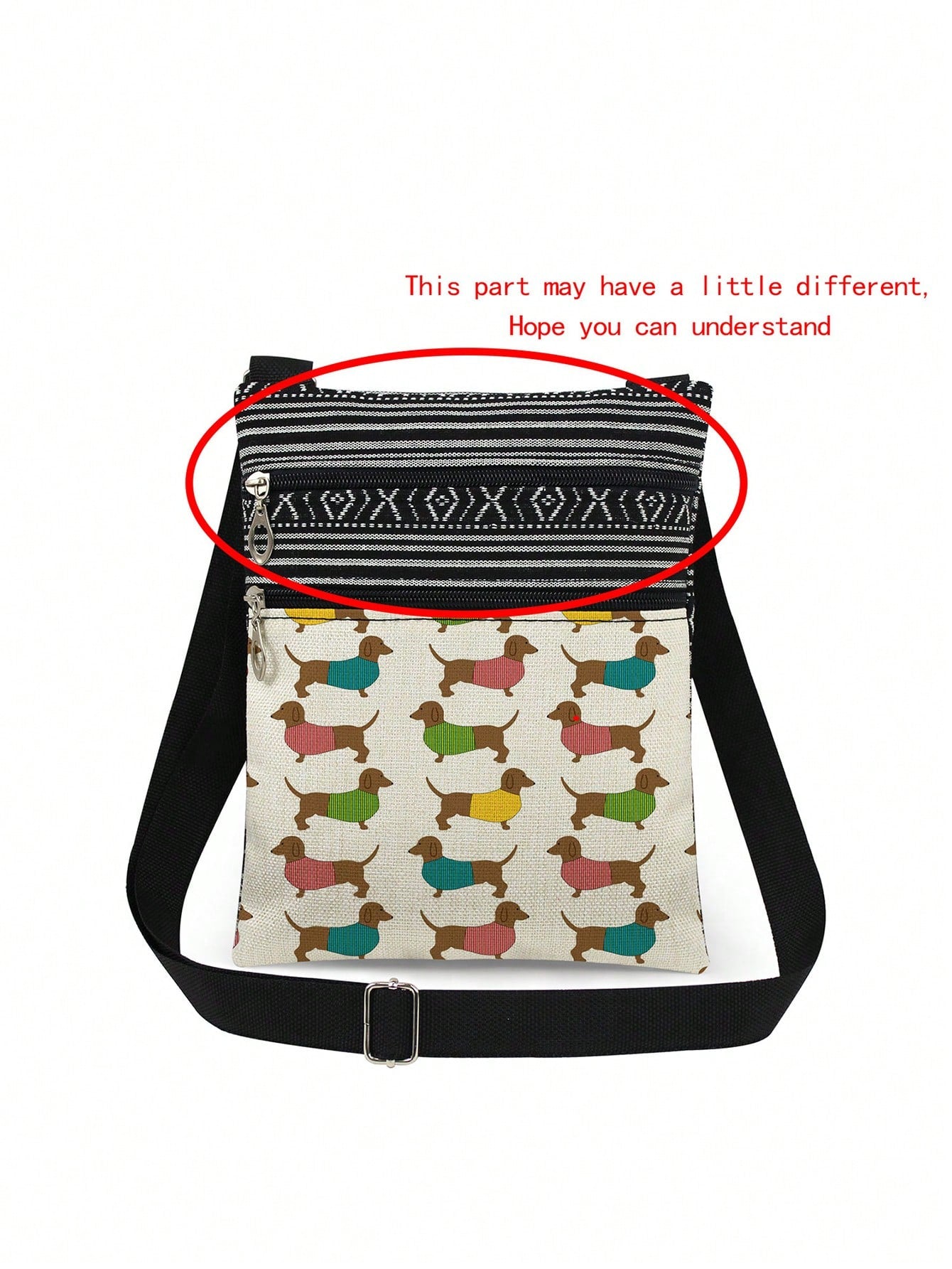 Cute Cartoon Black Cat Print Crossbody Bag, Reusable Shoulder Bag With Floral Animal Pattern, Adjustable Strap, Portable Messenger Bag, Party Gift For Cat Lovers, Purple, Kawaii