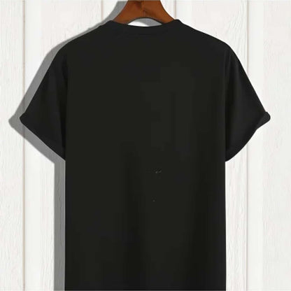 Cute Cartoon Style, Coffee Cup And Tea Print, Soft And Breathable Fabric, Loose Round Neck Short Sleeves, Unisex Casual Graphic T-Shirt.