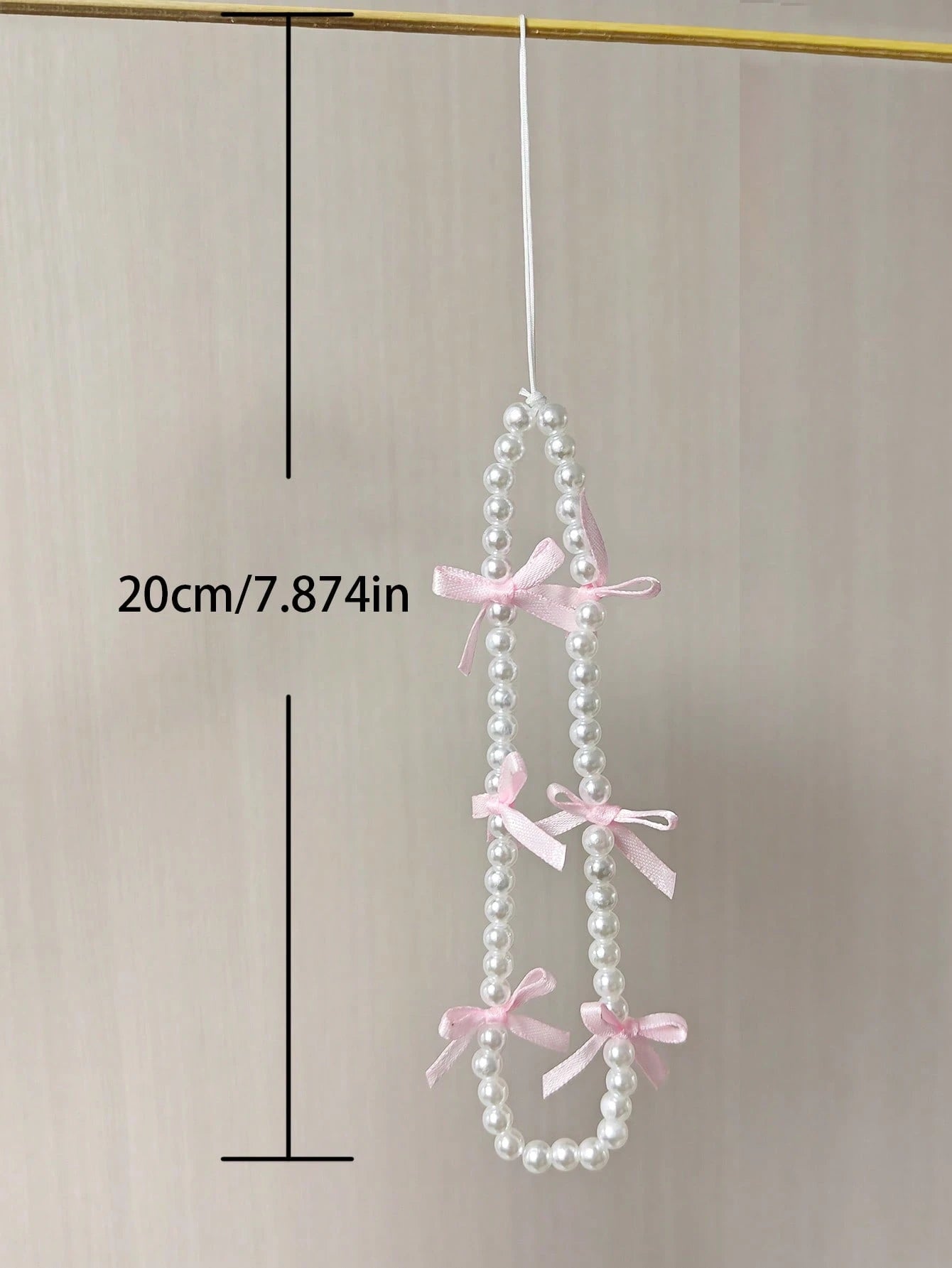 Cute Pink Ribbon Bow Bracelet Lanyard Phone Chain Compatible With IPhone Universal Accessories Women Girl Charm Lanyard Wrist Strap Anti-Lost Phone Chain Rope Hanging Cord Jewelry Gifts For Mother, Fa