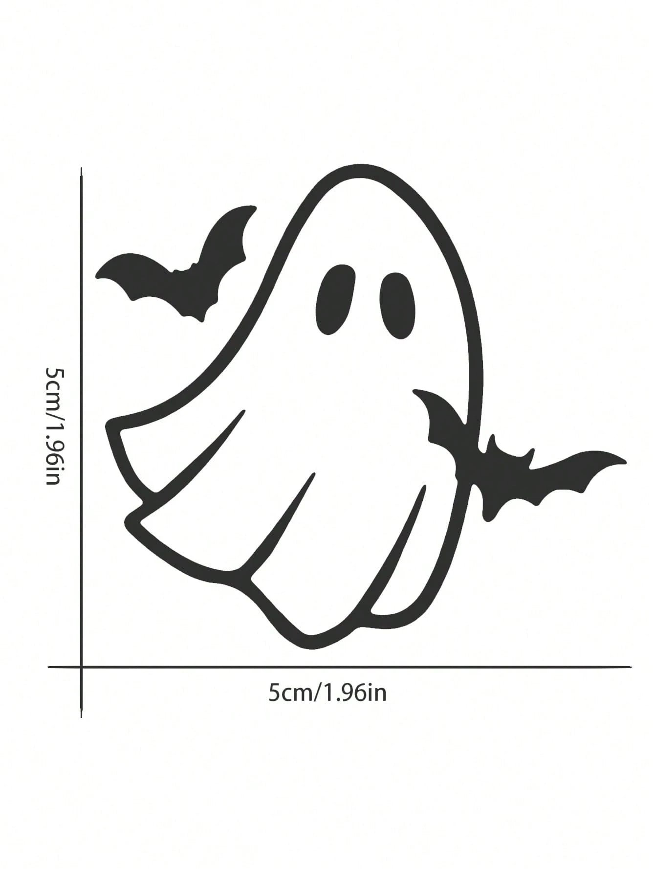 Cute Rear View Mirror Decal, Bats Decal, Ghost Holding Bat, It's Frickin' Bats I Love Halloween, Halloween Decal