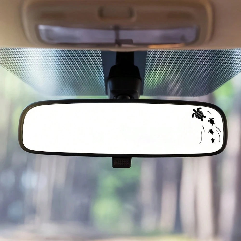 Cute Turtle Swimming In The Ocean Rearview Mirror Sticker, Suitable For Cars, Motorcycles And More