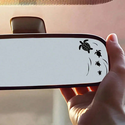 Cute Turtle Swimming In The Sea Rearview Mirror Sticker, Suitable For Cars, Motorcycles, Etc.